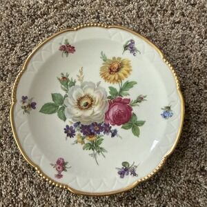 Mitterteich‎ Bavaria Germany Meissen Floral Small Dessert Plate 6inch (076)